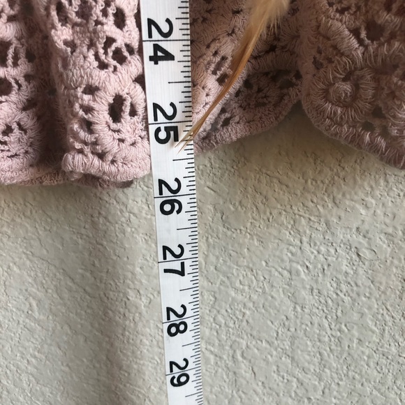 Sold POL embroidery boho feather trim blouse M/L - Picture 11 of 11